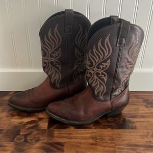 WOMENS LAREDO LEATHER COWBOY BOOTS